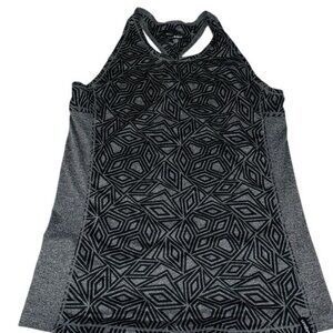 Umbro Geometric Pattern Gray Racerback Tank Top G 14/16 Polyester Spandex Girls